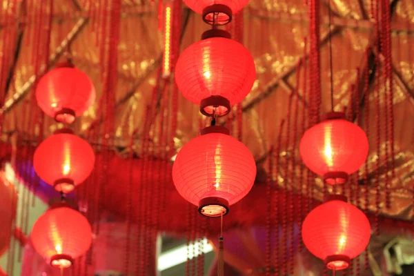 Παραδοσιακό Κόκκινο Φανάρι Κατά Διάρκεια Ενός Κινεζικού Νέου Έτους — Φωτογραφία Αρχείου
