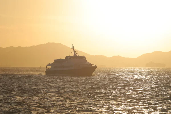 Julio 2021 Ferry Puerto Victoria Hong Kong Imagen De Stock
