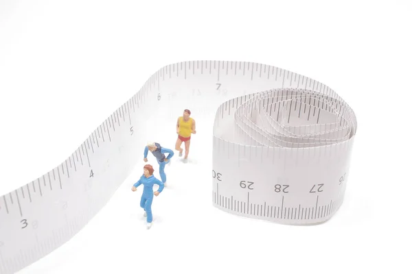 Circular Channel Composed Soft Ruler Runner Figure — Stock Photo, Image