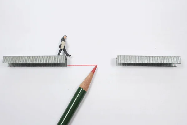 Der Bleistift Verknüpft Den Link Zum Erfolg — Stockfoto