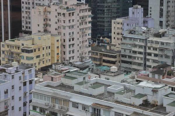 Ansicht Der Stadtlandschaft Gebäude Von Mong Kok Kowloon Hongkong August — Stockfoto