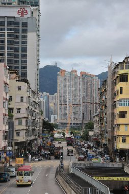 15 Ağustos 2021, Ma Tau Wai 'nin doğu kowloon koridoru.