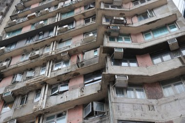 7 Ağustos 2021 Causeway Körfezi 'ndeki Tong Lau Eski Evi.