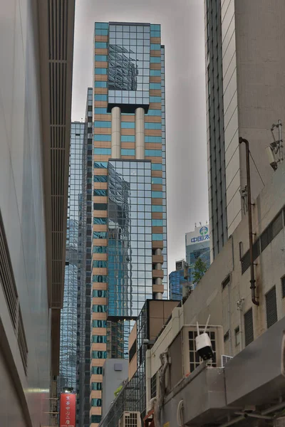 Aug 2021 Neues Bürogebäude Und Alte Wohnung Causeway Bay — Stockfoto