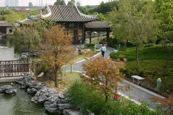 27 Aralık 2004 Lingnan Garden 'daki gölet, kowloon Hong Kong