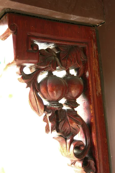 Art Chinese Wooden Art Architecture Dec 2004 — Stock Photo, Image