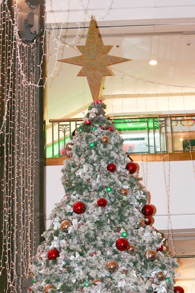 Árvore Natal Shopping Hong Kong Dezembro 2004 — Fotografia de Stock