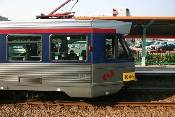 Dec 2004 Traffic Lightrail Tuen Mun One Unique Transport District — Stock Photo, Image