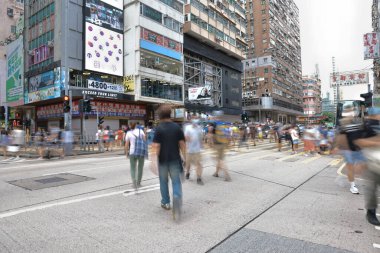 Yoğun Sokak, Mong Kok, Hong Kong, 15 Ağustos 2021 
