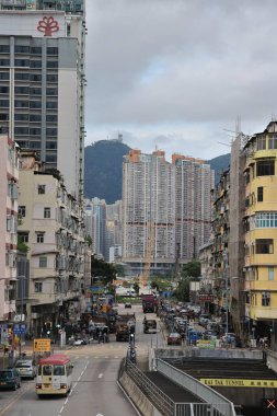 Doğu kowloon koridoru Ma Tau Wai, Hong Kong, 15 Ağustos 2021 