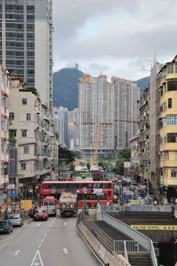 Doğu kowloon koridoru Ma Tau Wai, Hong Kong, 15 Ağustos 2021 