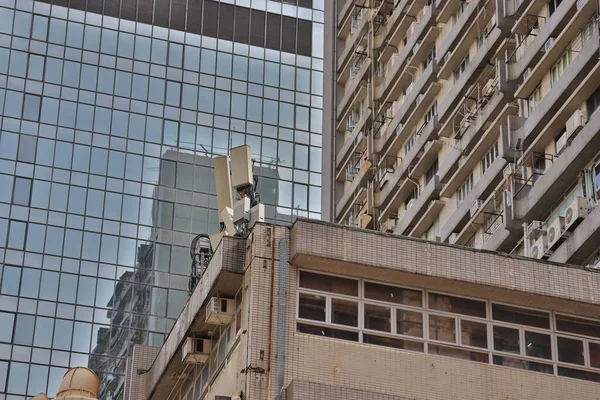 Aug 2021 Régi Többemeletes Épületek Üzletek Mong Kok — Stock Fotó