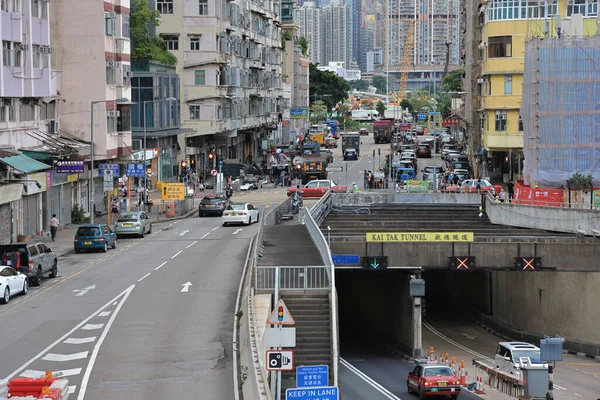 Коридор Восточного Коулуна Tau Wai Гонконг Августа 2021 — стоковое фото