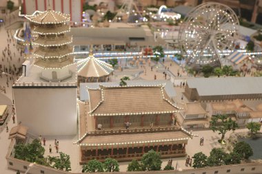  Ölçek temalı bir Park figürü. Şehir Minyatürü 10 Ağustos 2021 