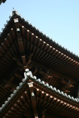 26 Aralık 2004 Çin tapınakları, antik binaların köşeleri.