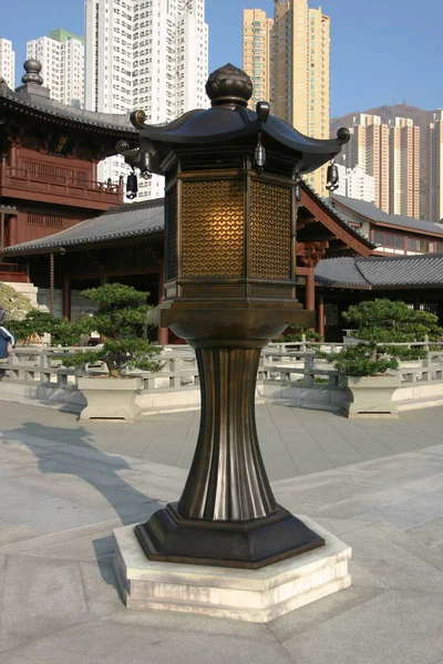 Desember 2004 Lampu Logam Chi Lin Nunnery Hong Kong — Stok Foto