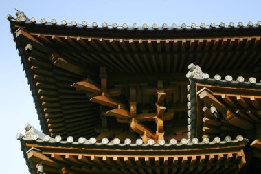 26 Aralık 2004 Çin tapınakları, antik binaların köşeleri.