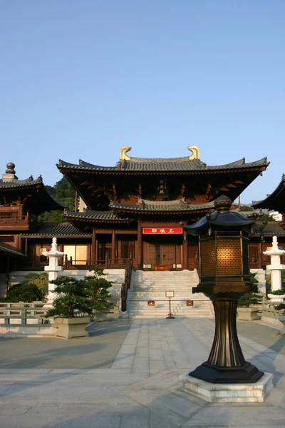 December 2004 Chi Lin Nunnery Tangdynastin Stil Tempel Hongkong Kina — Stockfoto