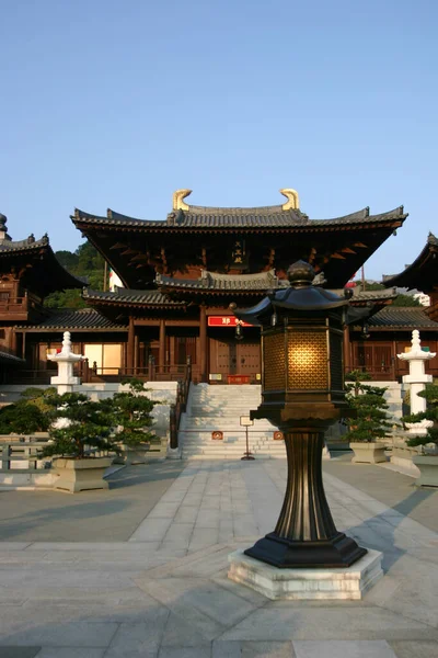 December 2004 Chi Lin Nunnery Tangdynastin Stil Tempel Hongkong Kina — Stockfoto