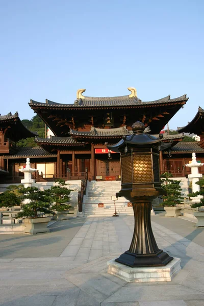 December 2004 Chi Lin Nunnery Tangdynastin Stil Tempel Hongkong Kina — Stockfoto