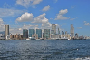 20 Ağustos 2021 Tsim Sha Tsui, Hong Kong kıyıları.