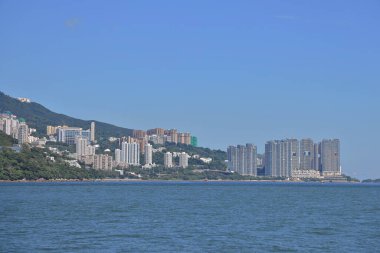 20 Ağustos 2021 Telegraph Bay, Hong Kong manzarası.