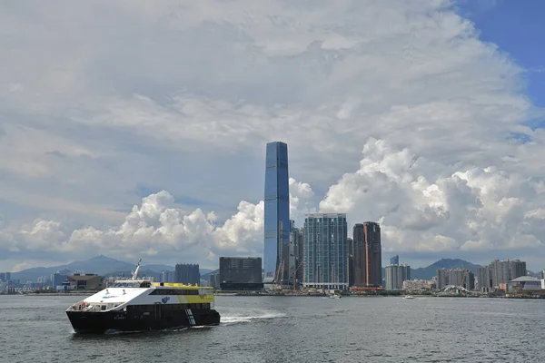 Ago 2021 Ferry Catamarán Puerto Hong Kong — Foto de Stock