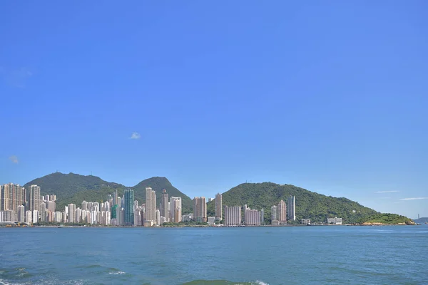 Ago 2021 Paesaggio Del Canale Dello Zolfo Hong Kong — Foto Stock