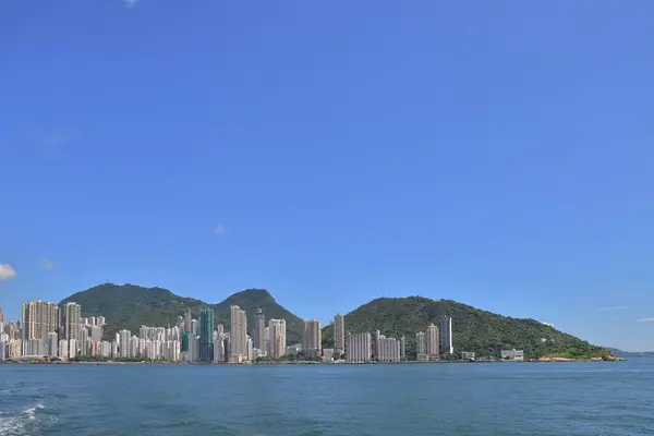 Ago 2021 Paesaggio Del Canale Dello Zolfo Hong Kong — Foto Stock