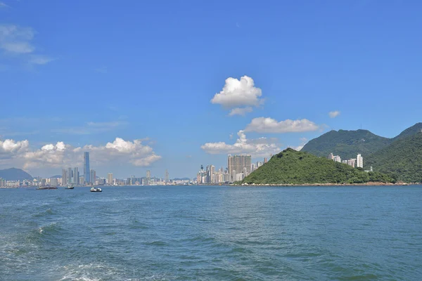 Ago 2021 Paesaggio Del Canale Dello Zolfo Hong Kong — Foto Stock