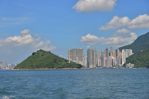 Aug 2021 Landskapet Svavelkanalen Hongkong — Stockfoto
