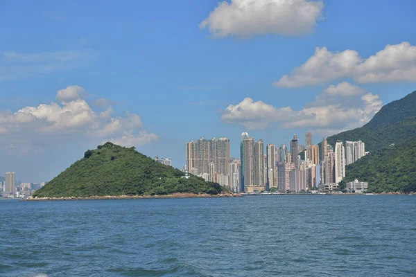 Ago 2021 Paisagem Canal Enxofre Hong Kong — Fotografia de Stock