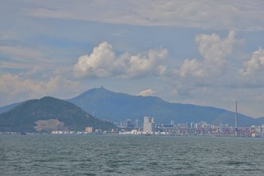 20 Ağustos 2021 Nam Wan Kok, Hong Kong manzarası. 