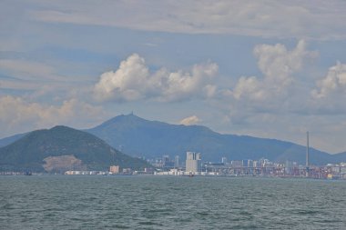 20 Ağustos 2021 Nam Wan Kok, Hong Kong manzarası. 