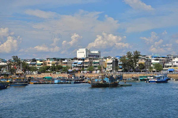 Barche Porto Cheung Chau Hong Kong Ago 2021 — Foto Stock