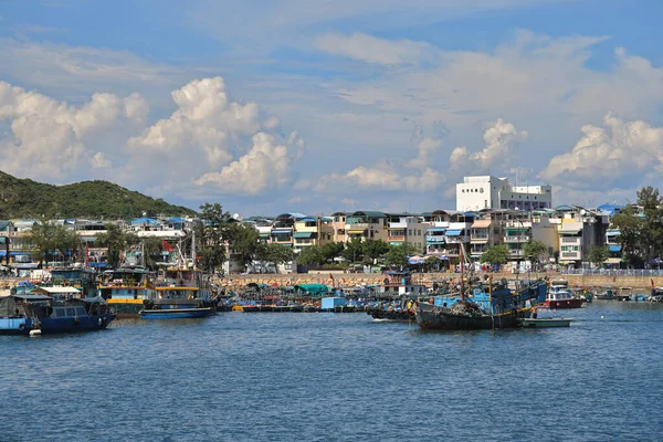 Barcos Puerto Cheung Chau Hong Kong Ago 2021 — Foto de Stock