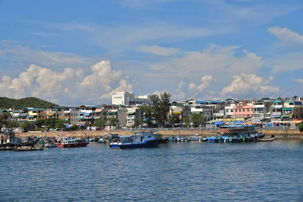 Barcos Puerto Cheung Chau Hong Kong Ago 2021 — Foto de Stock