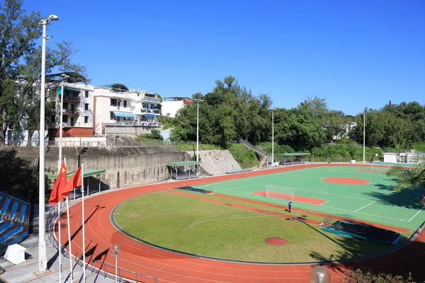 Άποψη Του Cheung Chau Sports Ground Χονγκ Κονγκ Αυγούστου 2021 — Φωτογραφία Αρχείου