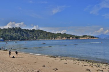 Tung Wan Sahili, Cheung Chau Adası, Hong Kong, 20 Ağustos 2021 