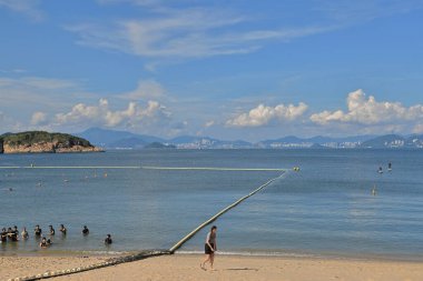 Tung Wan Sahili, Cheung Chau Adası, Hong Kong, 20 Ağustos 2021 