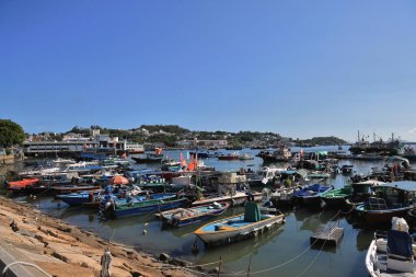 Cheung Chau Hong Kong limanındaki botlar, 20 Ağustos 2021 