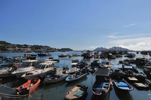 Cheung Chau Hong Kong limanındaki botlar, 20 Ağustos 2021 