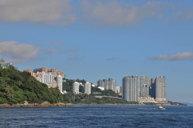 20 Ağustos 2021 Telegraph Bay, Hong Kong manzarası.