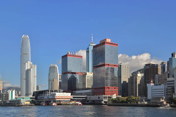 Aug 2021 Central Hong Kong Skyline Victoria Harbor — Stock Photo, Image