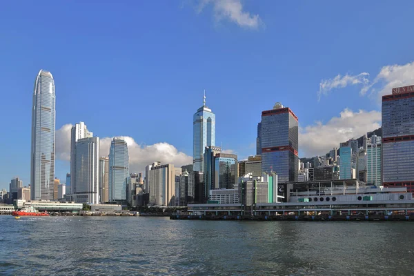 Aug 2021 Central Hong Kong Skyline Victoria Harbor — Stock Photo, Image