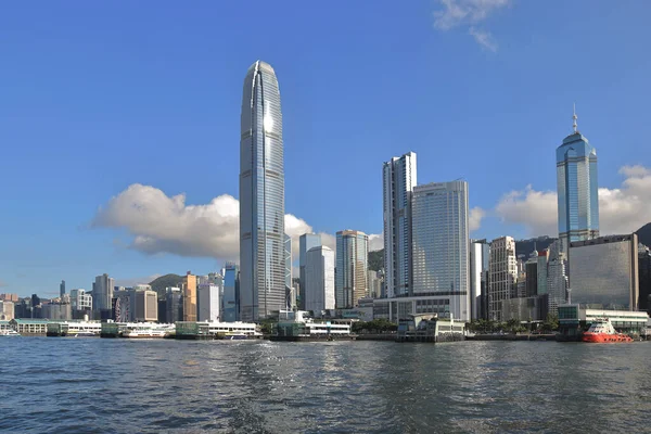 Aug 2021 Central Hong Kong Skyline Victoria Harbor — Stock Photo, Image