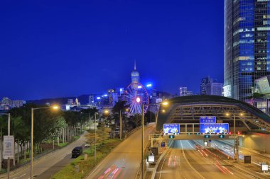 3 Eylül 2021 Wan Chai Bypass Tüneli girişi.