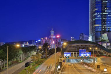 3 Eylül 2021 Wan Chai Bypass Tüneli girişi.