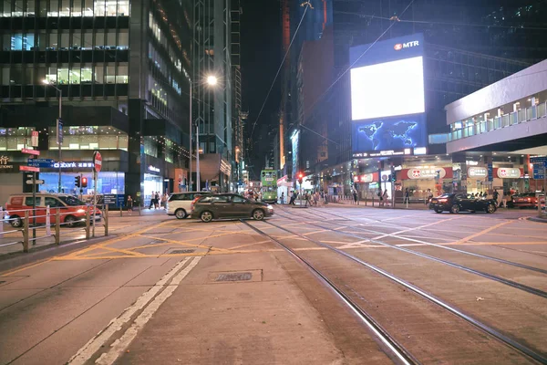 Sept 2021 Tramway Bussen Auto Rijden Hong Kong Eiland Centraal — Stockfoto