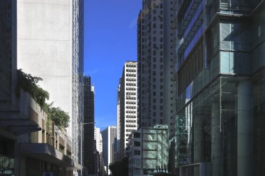 4 Eylül 2021 Wan Chai, Hong Kong 'un en işlek ticari alanlarından biridir.